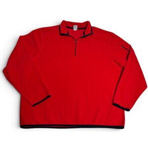 Old Navy Red Fleece Pullover Men’s XL Quarter Zip Sweatshirt Jacket